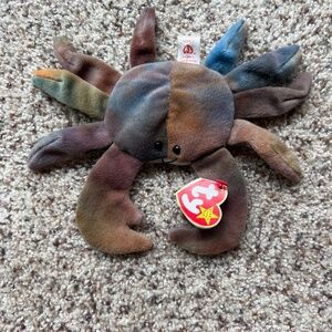 Claude the Crab beanie baby Ty RARE original beanie baby with tag intact